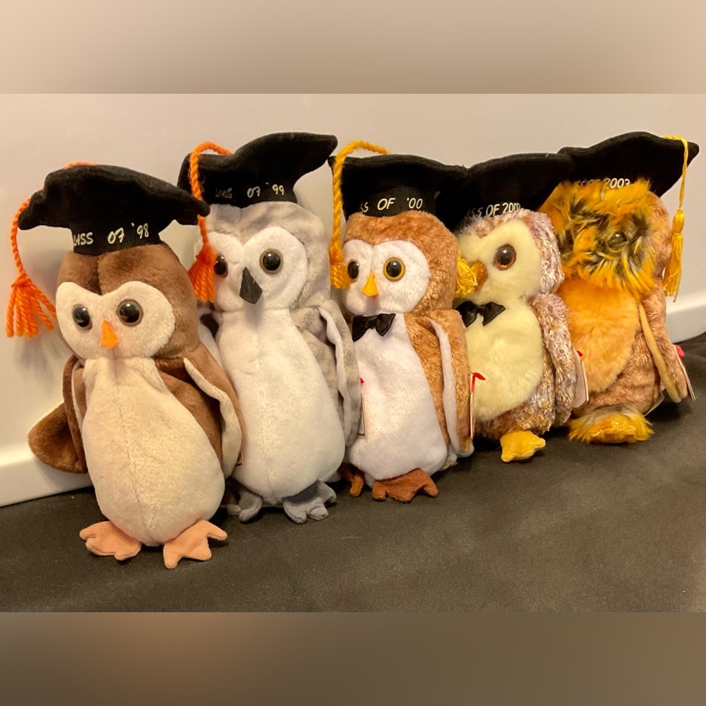Ty graduation owls set of 5